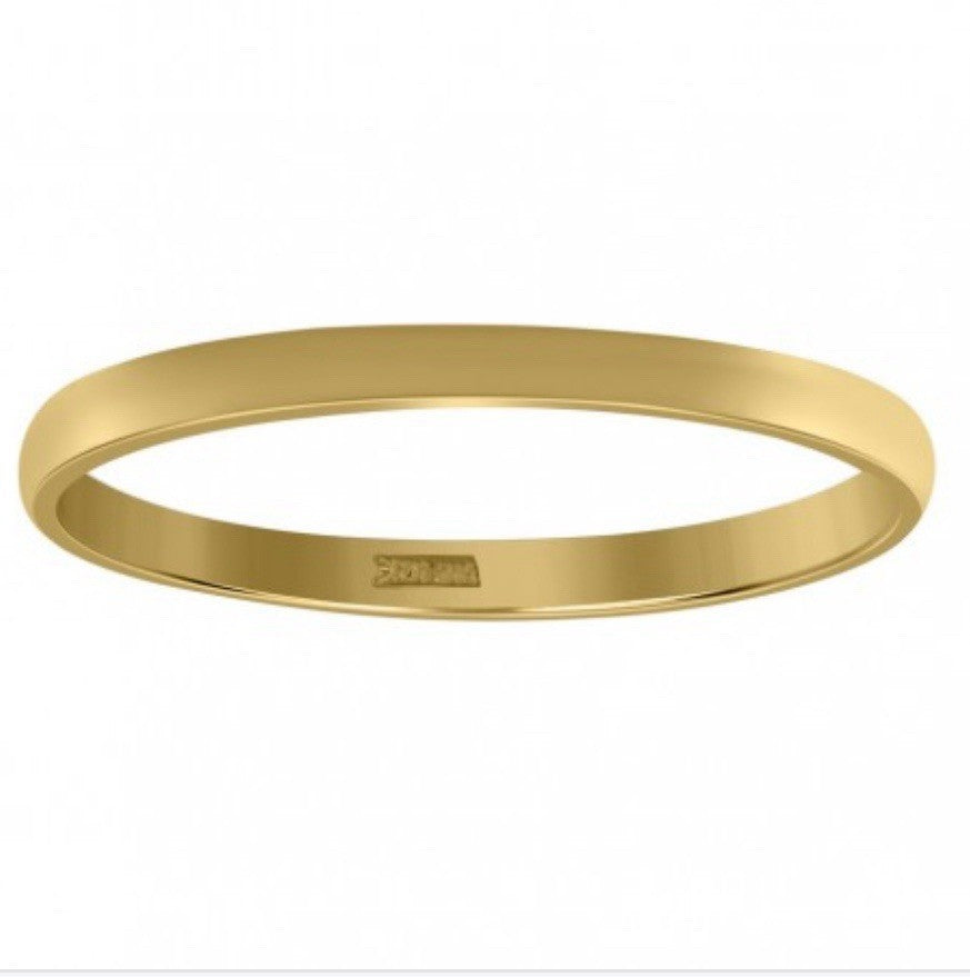10KT GOLD REGFIT WEDDING BAND 2MM -Size 10 (1.10gms)