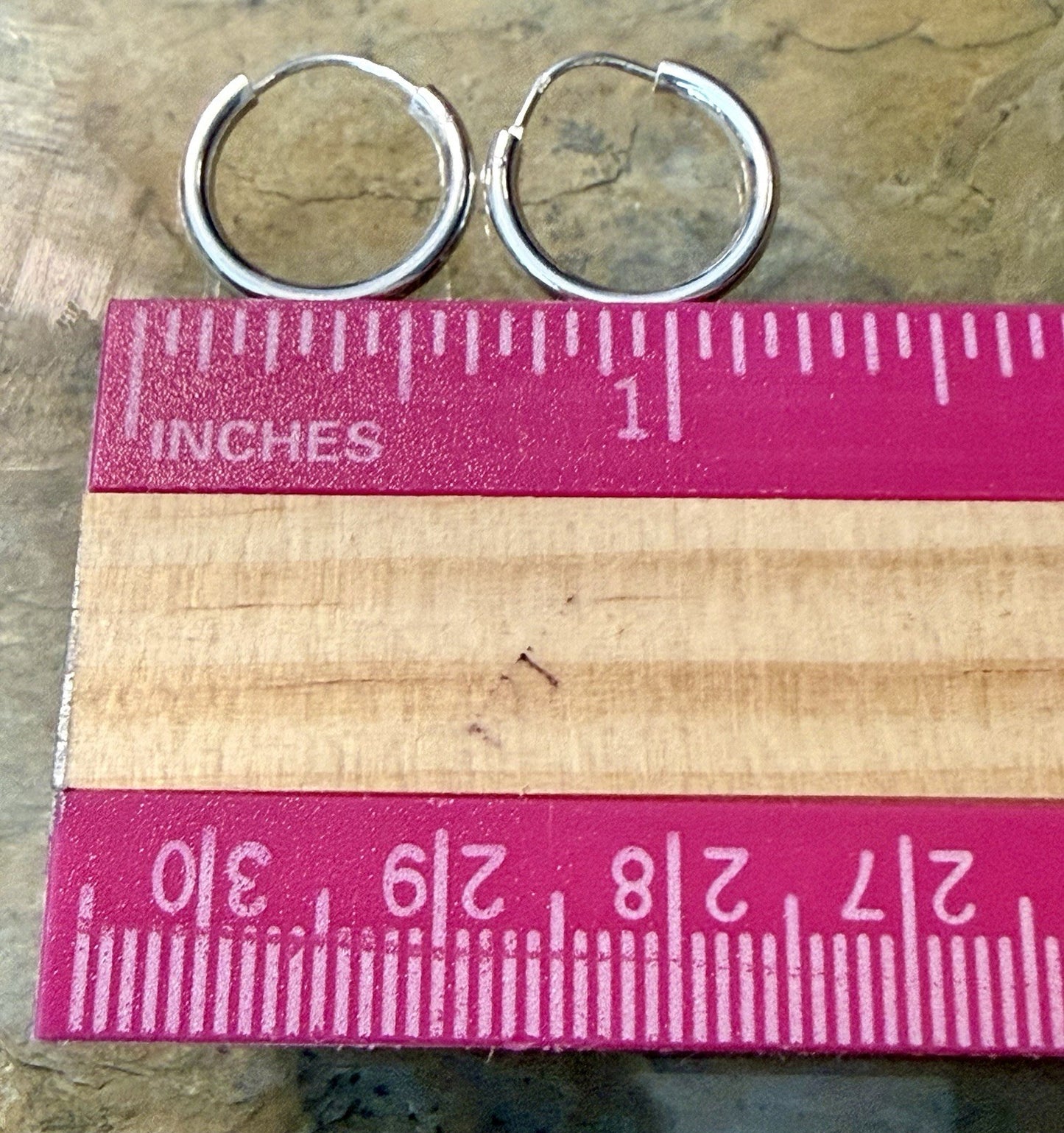 Vintage Sterling Silver Hoop Earrings