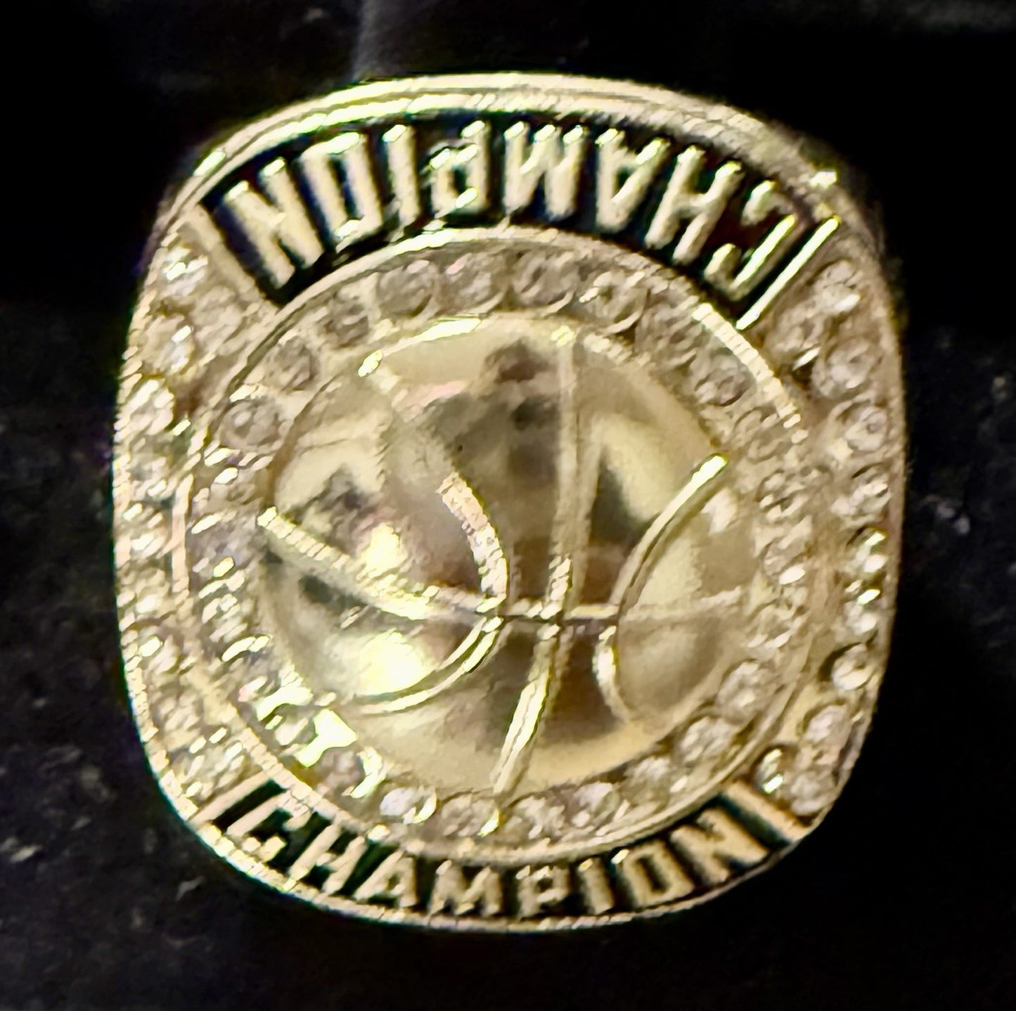 Express Medals Basketball Champion Gold Tone Ring