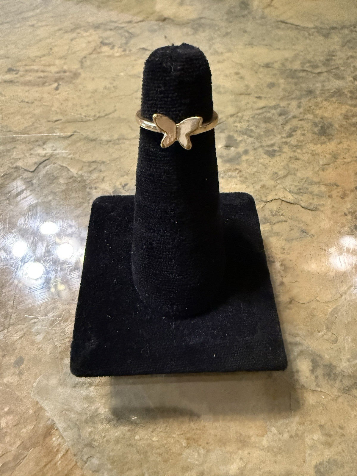 Gold Tone Butterfly Ring- Size 5.5