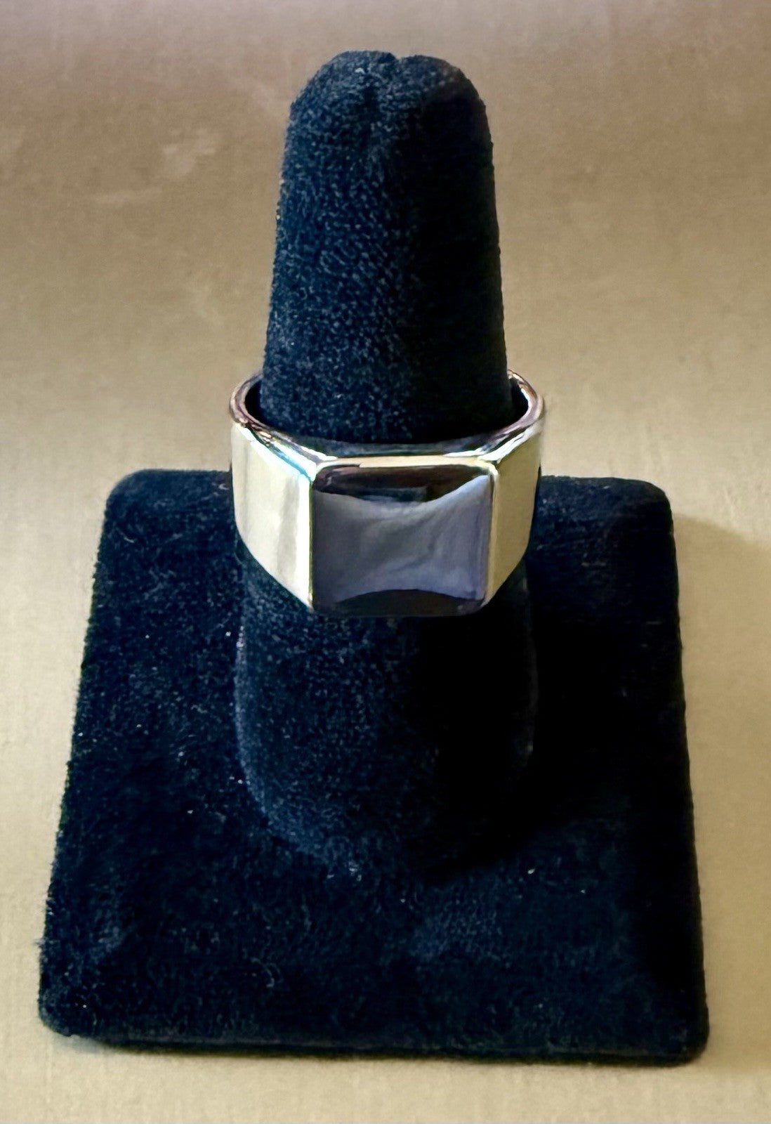 Men’s Stainless Steel Signant Ring - Size 10