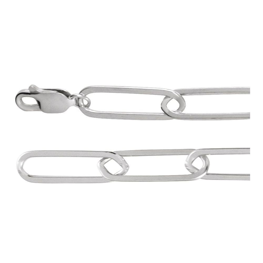 Sterling Silver 6.2 mm Paperclip-Style 18" Chain