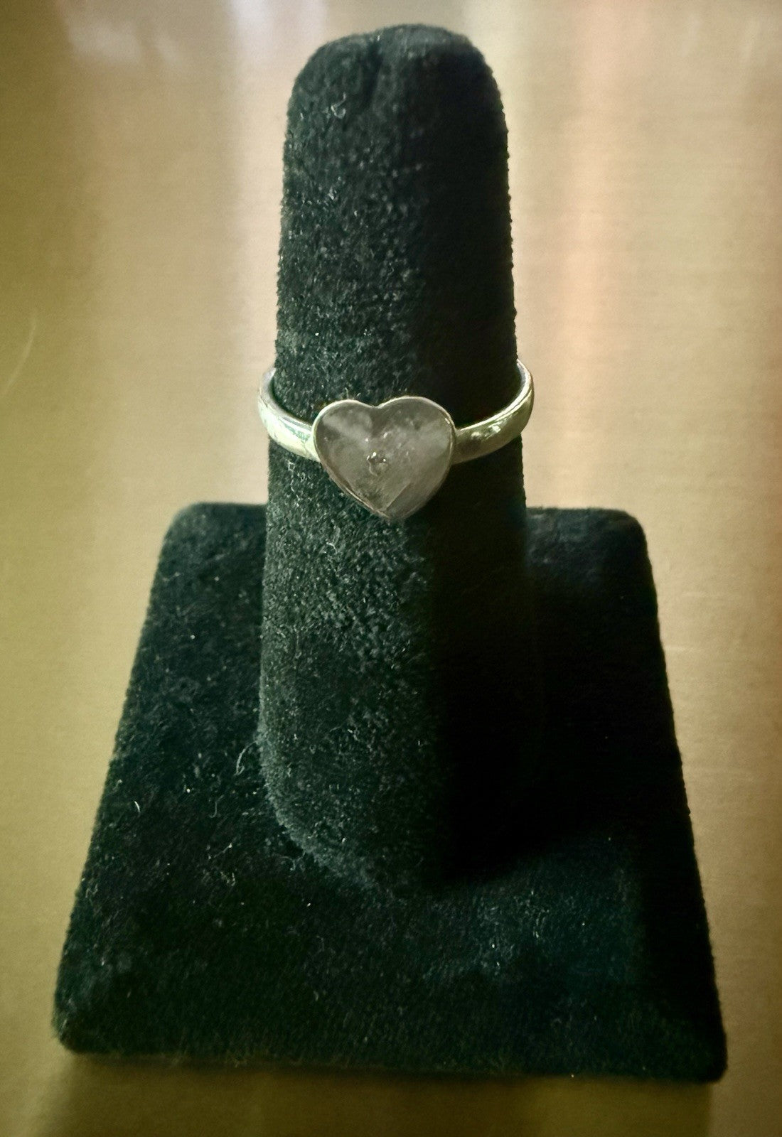 Vintage Sterling Silver Heart Ring- Size 8.25