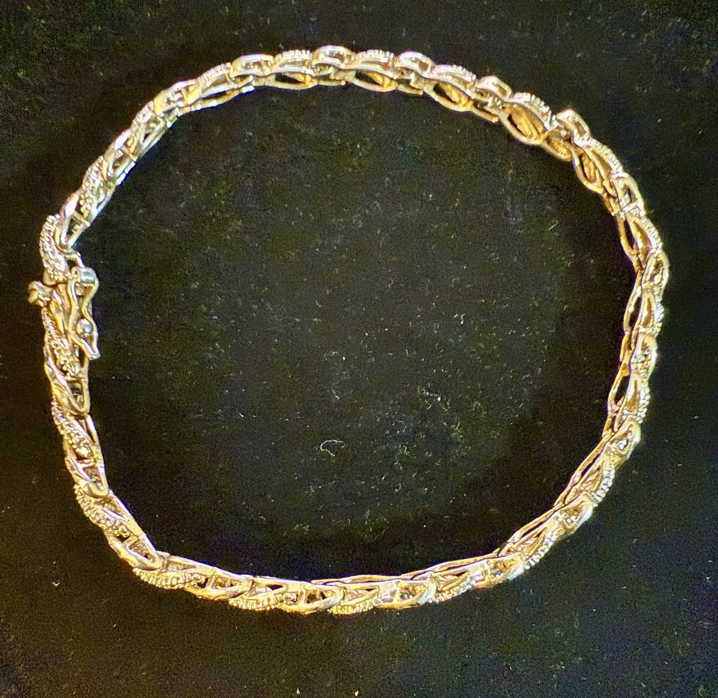 Vintage Diamond Sterling Silver Tennis Bracelet