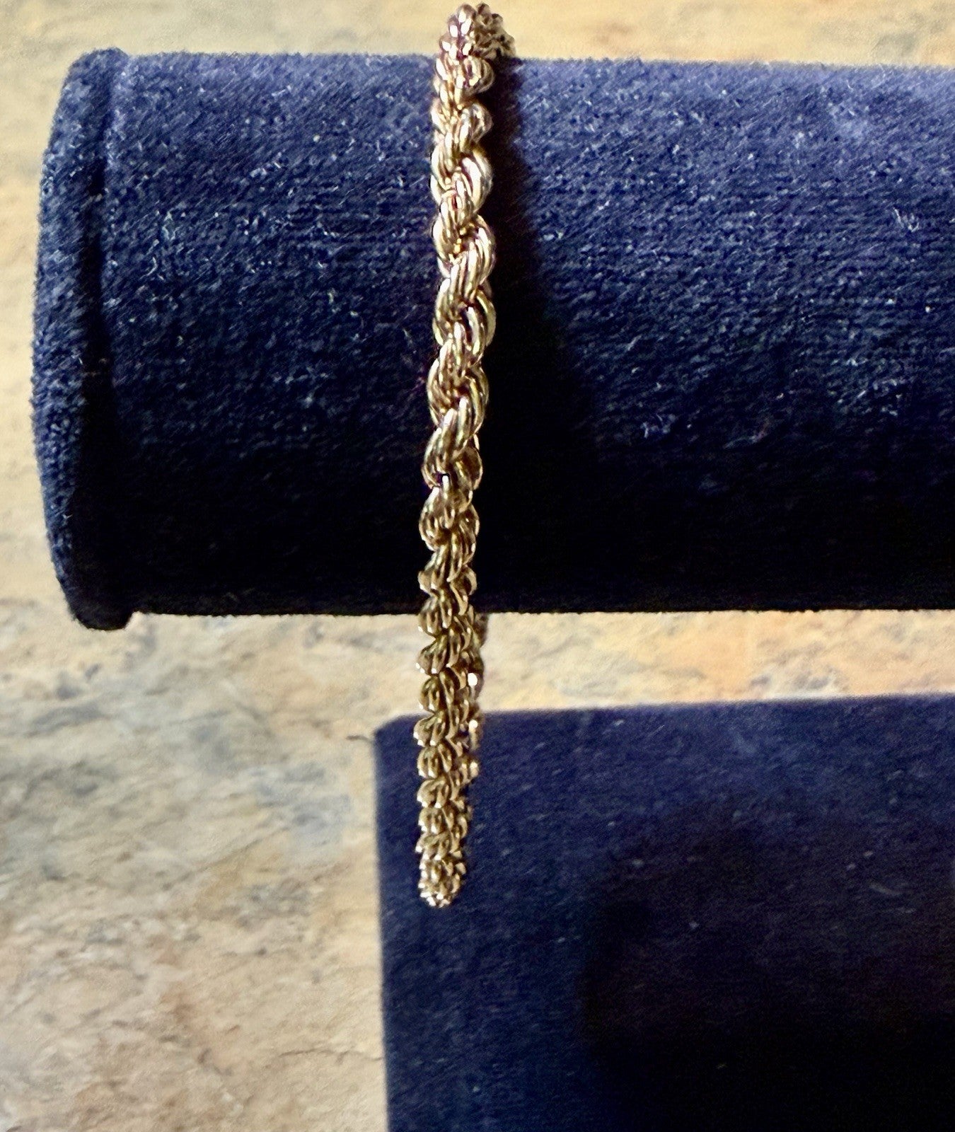 Gold Tone Rope Bracelet