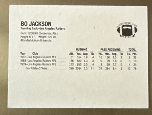 1990 Msa Superstars - Bo Jackson