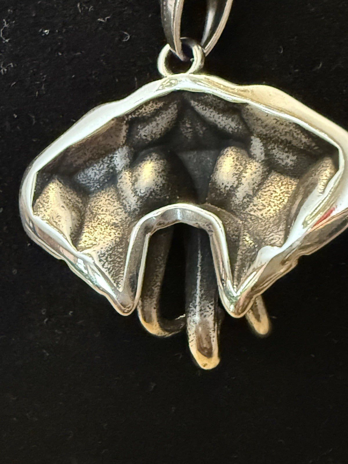 Vintage Elephant Head Pendant Necklace -Bold Sculpture Design W/Chain