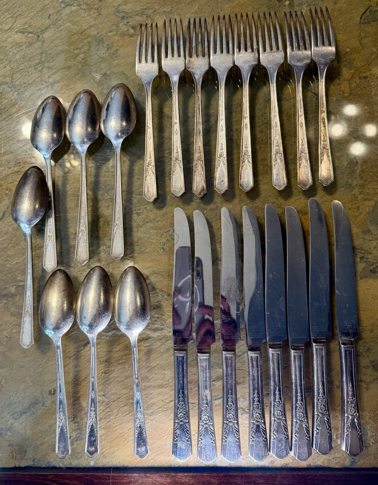 Vintage Simeon L. & George H. Rogers Company Silver Plated Silverware