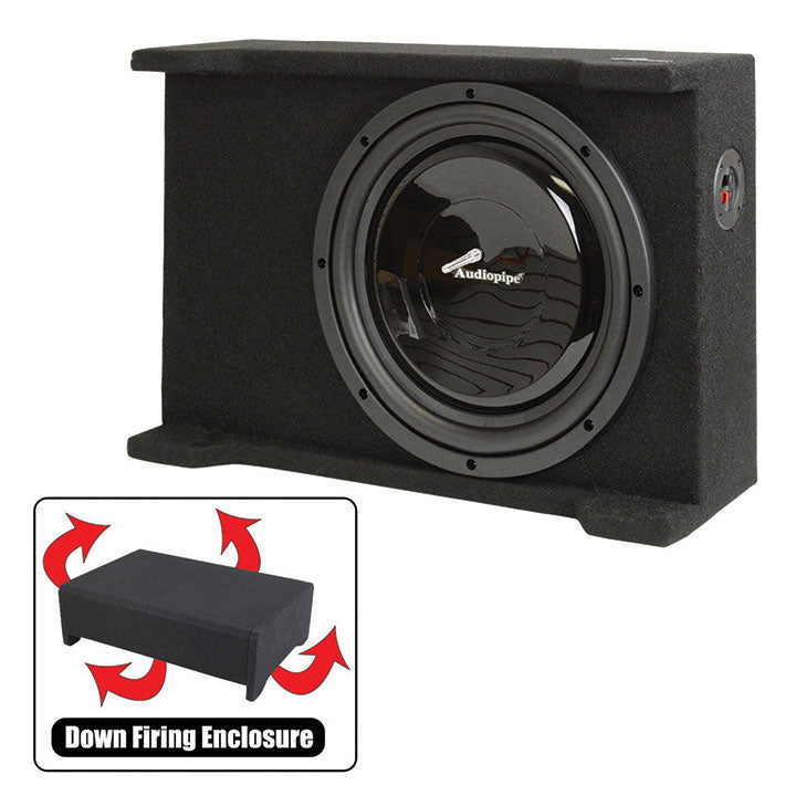 Audiopipe Single 12″ Passive Sealed Shallow Mount Down-Firing Enclosure