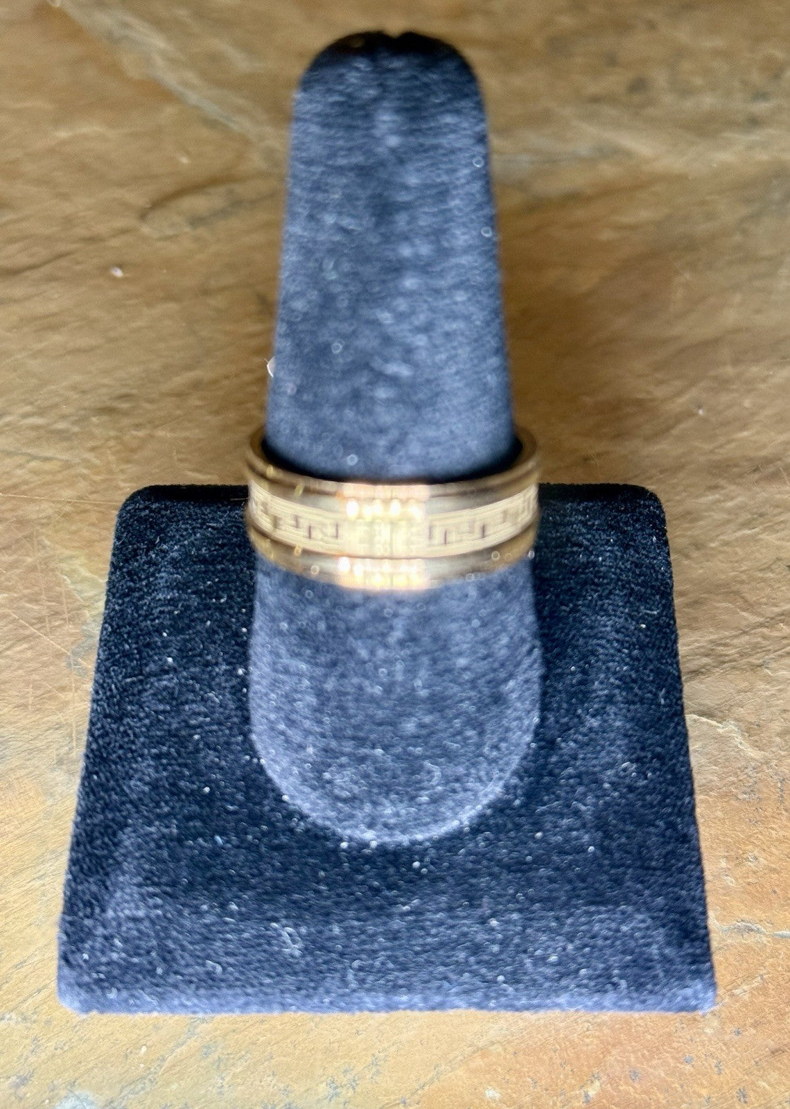 Stainless Steel Geek Key Wedding Band- Size 12
