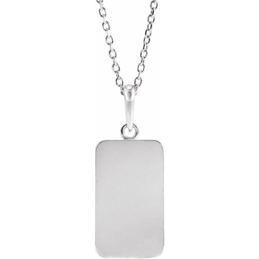 Sterling Silver Dagger & Rose 16-18" Necklace