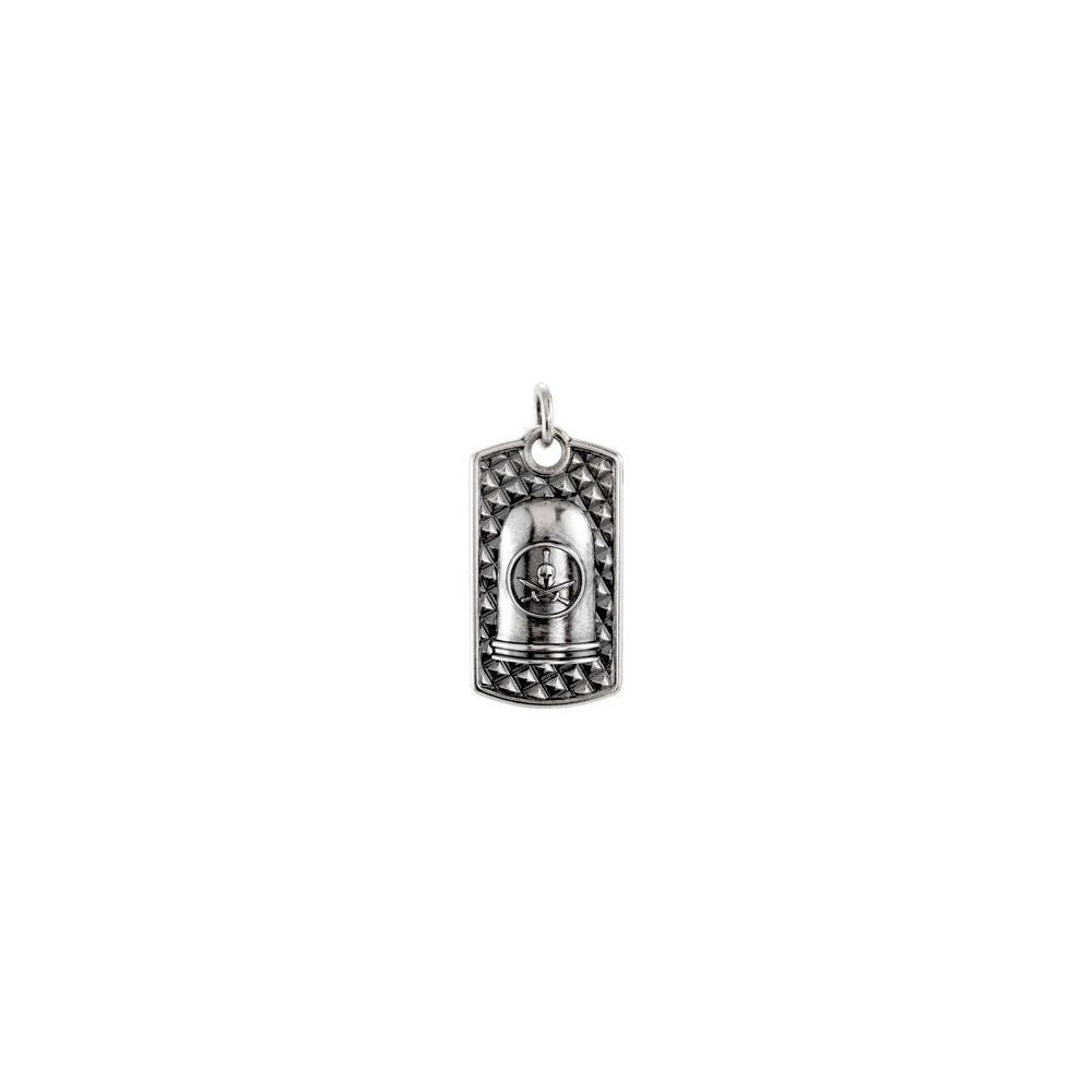 Sterling Silver Guardian Dog Tag Pendant
