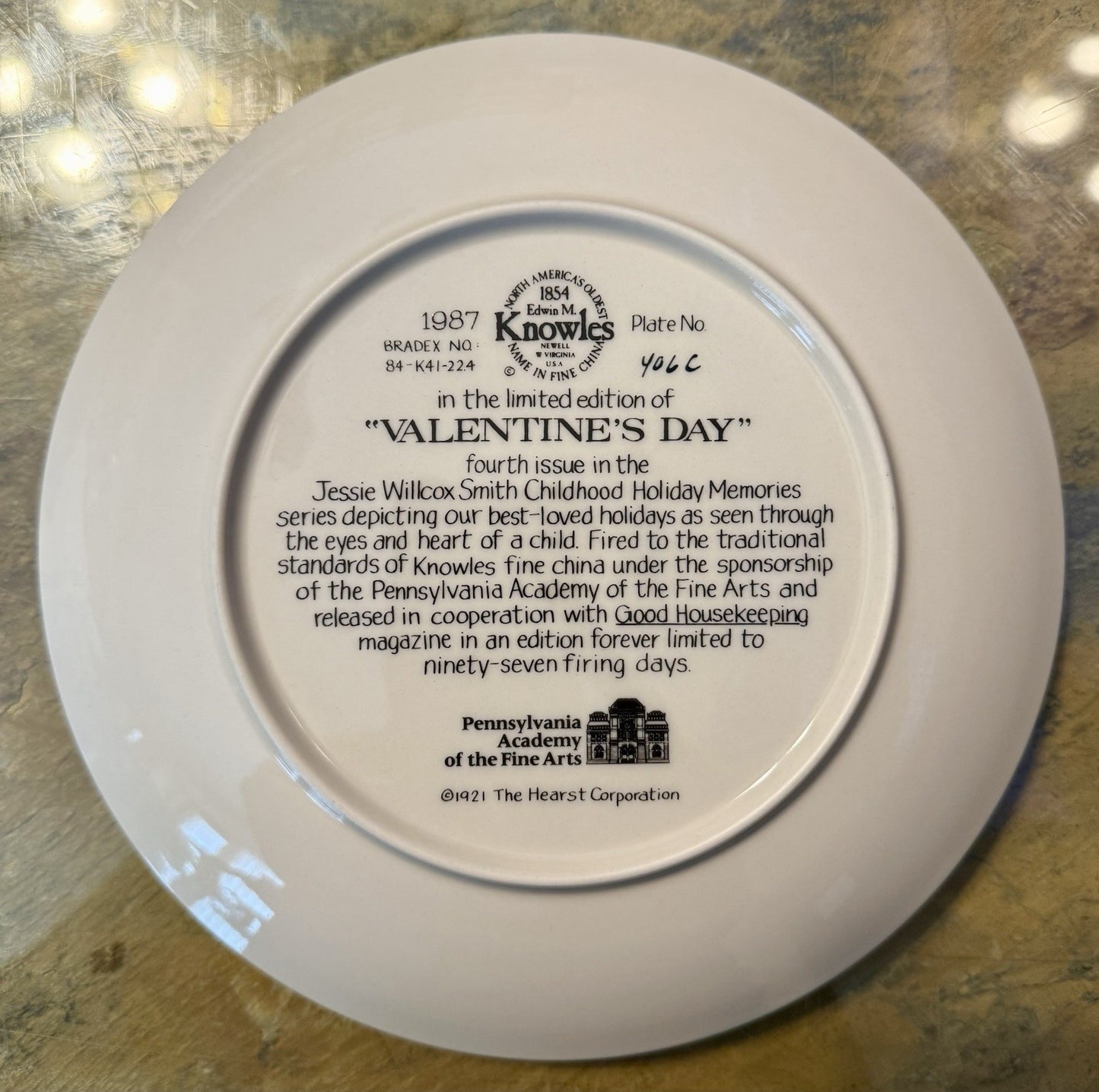 Vintage Jessie Wilcox Smith Collector Plate "Valentine's Day"