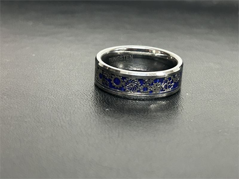 Tungsten Carbide "Gear" Ring - Size 11