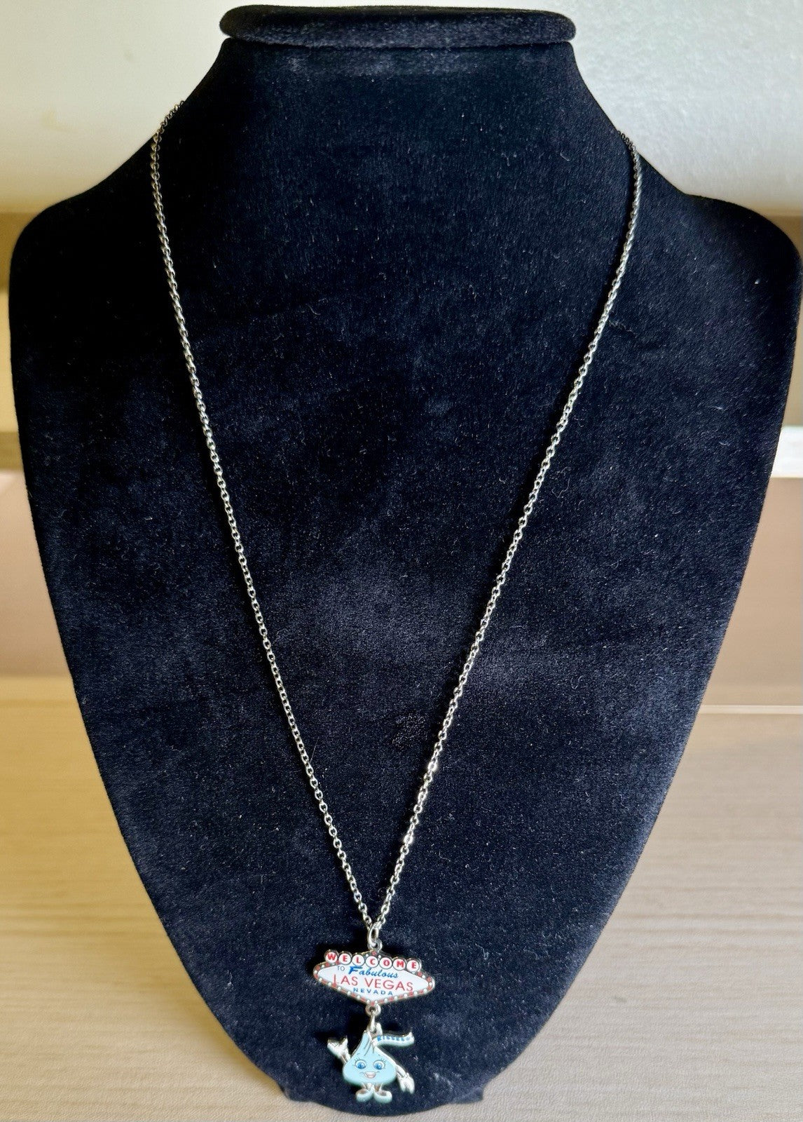 Welcome to Fabulous Las Vegas Sign Pendant and Necklace