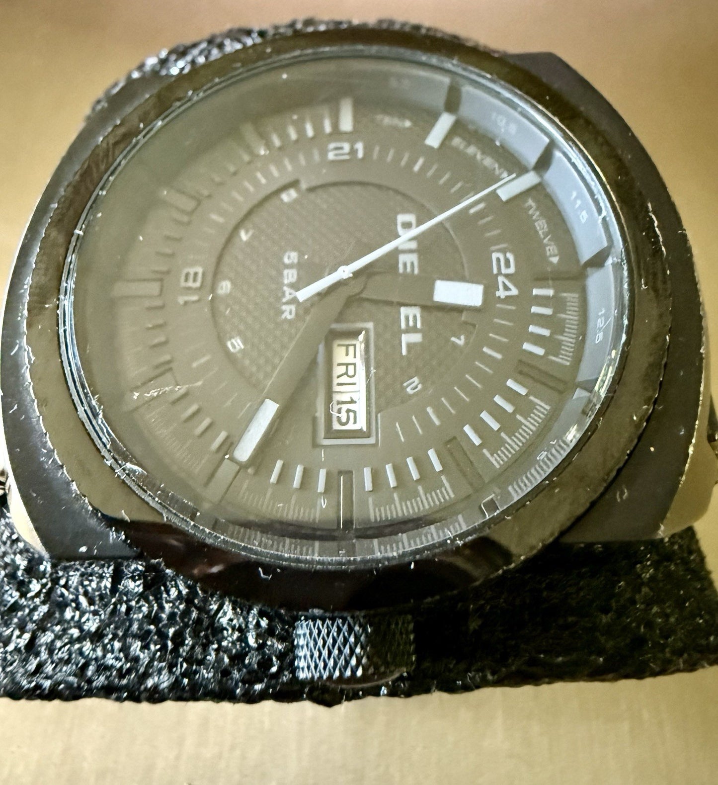 Diesel DZ1474 Men’s Black Dial Black Ion-plated Stainless Steel Watch *Read Info