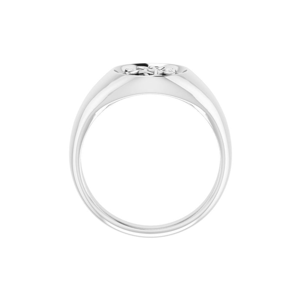 Celtic-Inspired Cross Ring in Sterling Silver - Size 10