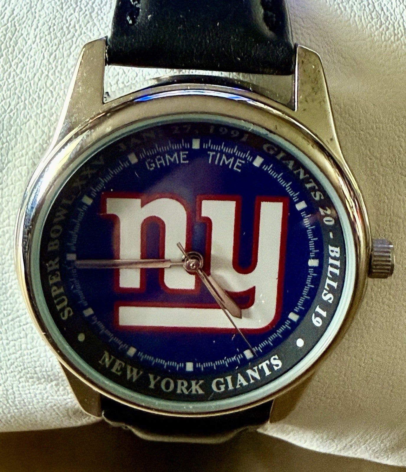 New York Giants Super Bowl XXV 25 Commemorative Game Time Watch Needs Battery