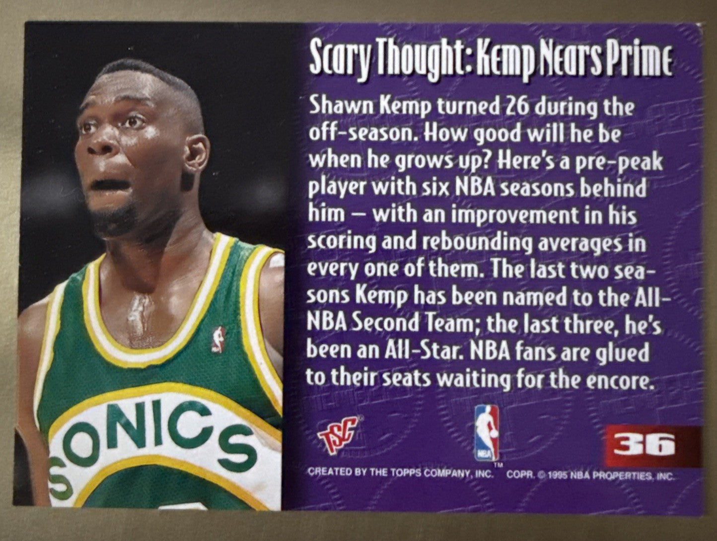 1994-95 Topps Stadium Club Members Only - Shawn Kemp #36