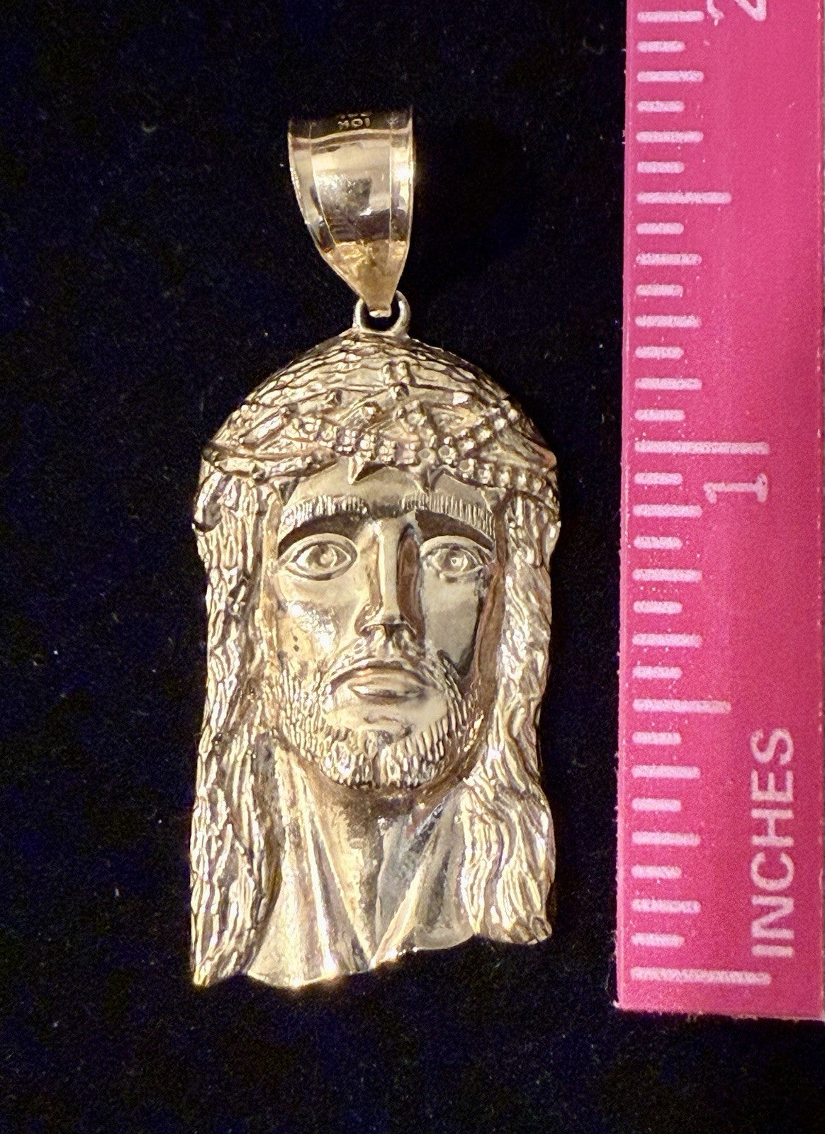 10K Yellow Gold Jesus Head Pendant (3.64g)