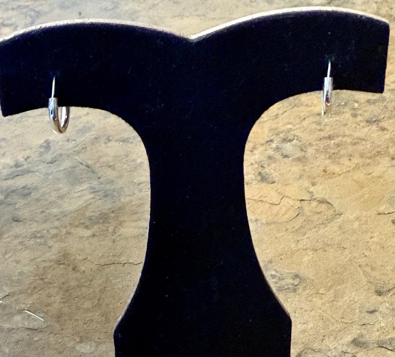 Vintage Sterling Silver Hoop Earrings 