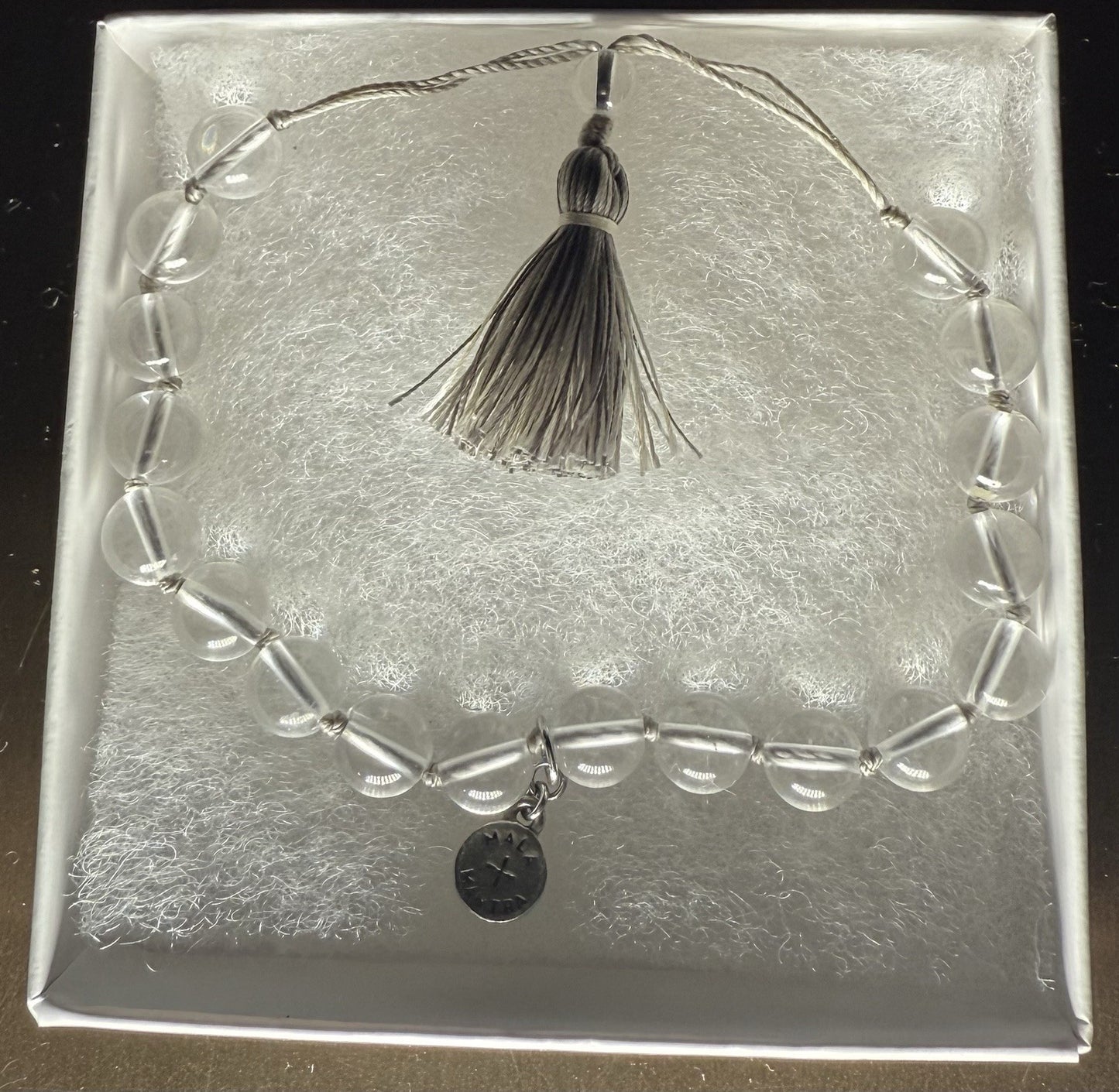 Clear Quartz Crystal Beaded Bracelet 