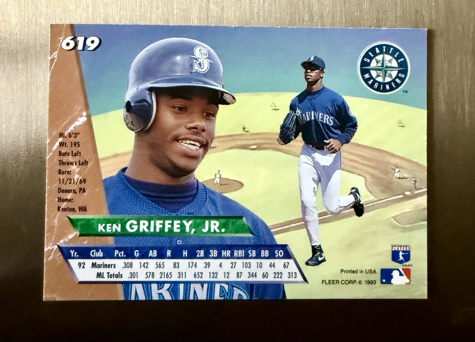 1993 Fleer Ultra Ken Griffey Jr #619 Seattle Mariners