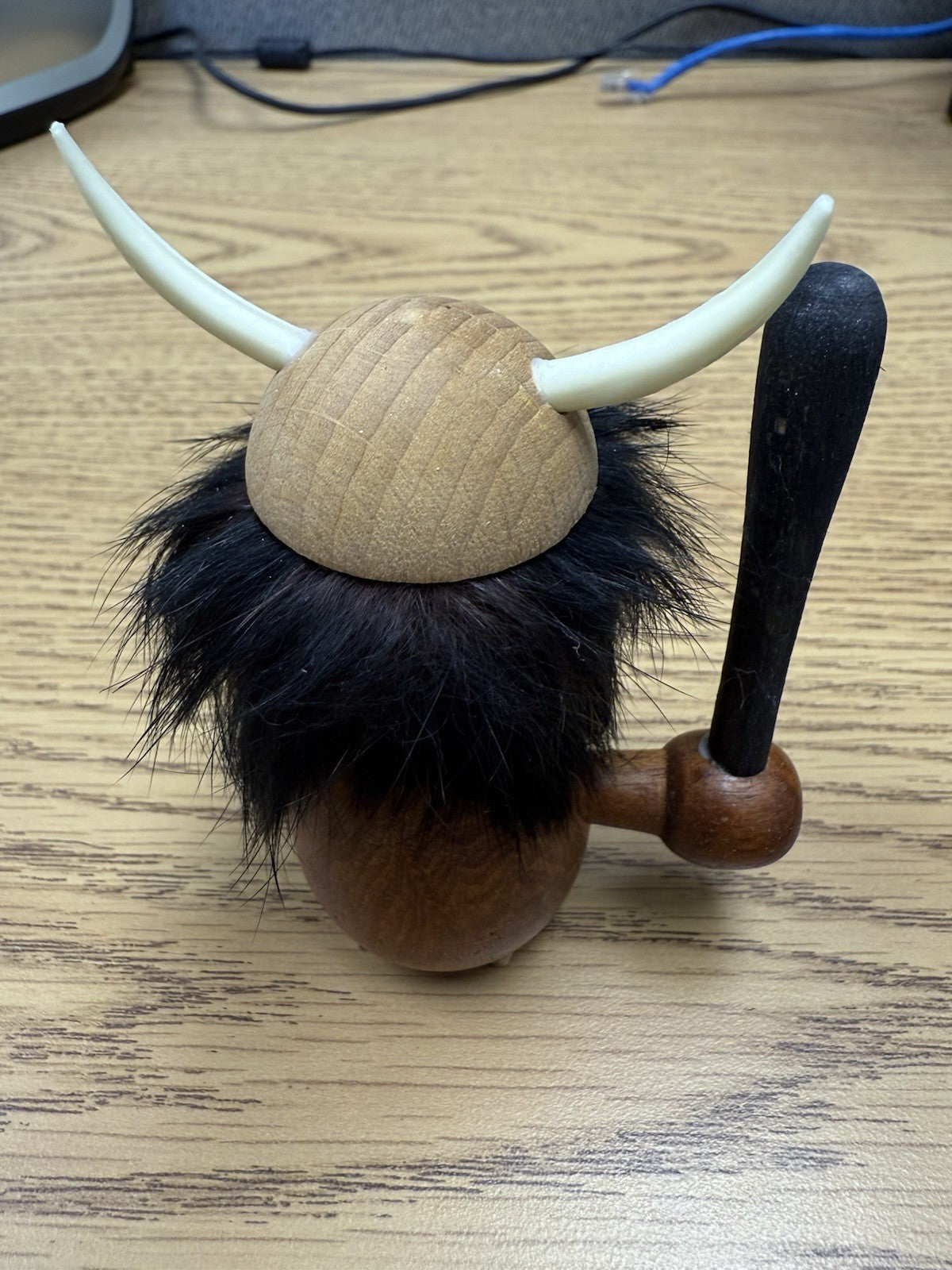 vintage Mid-Century Danish wooden Viking figure, from the 1960s