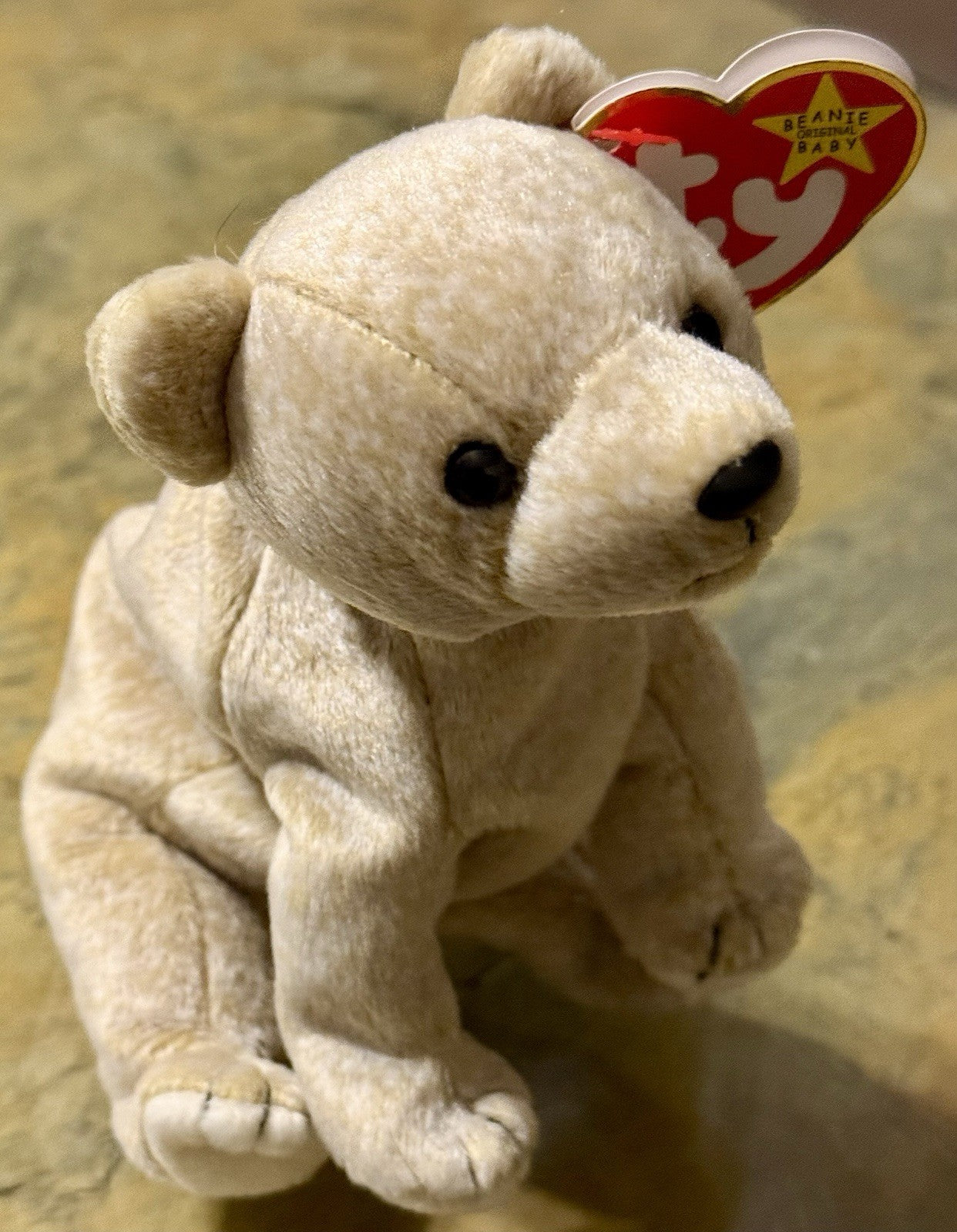 TY Beanie Baby Almond the Beige Bear - Beige