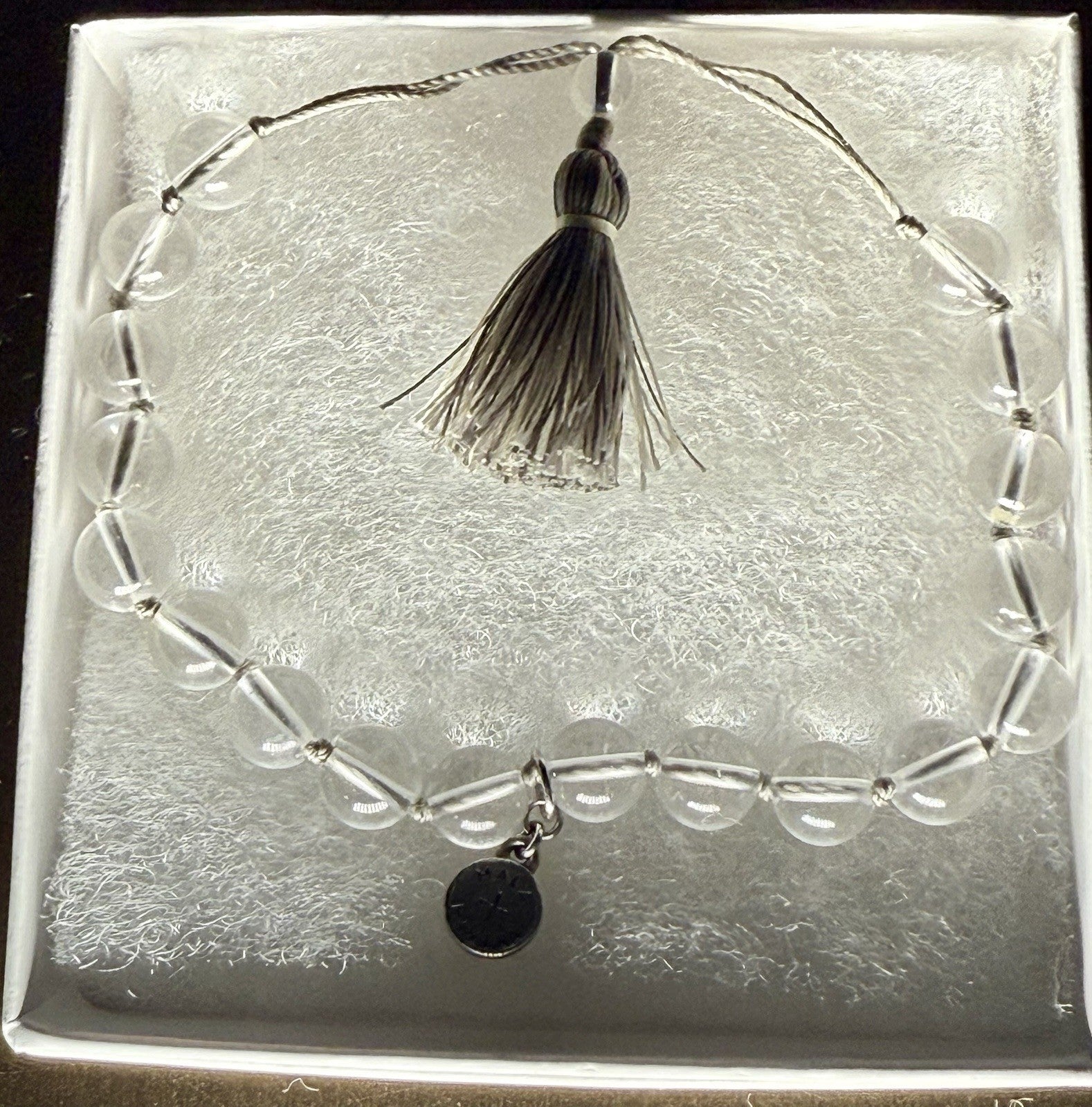 Clear Quartz Crystal Beaded Bracelet 
