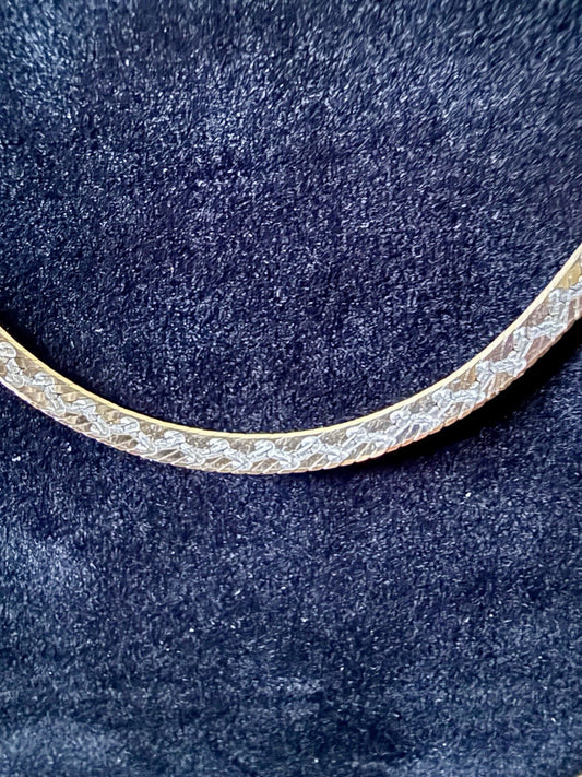 Vintage 925 Sterling Silver 18” Herringbone Necklace 