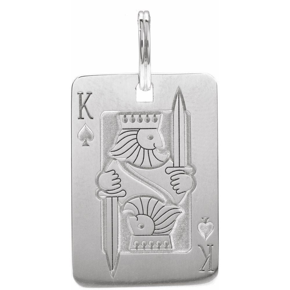 Sterling Silver Playing Card Pendant