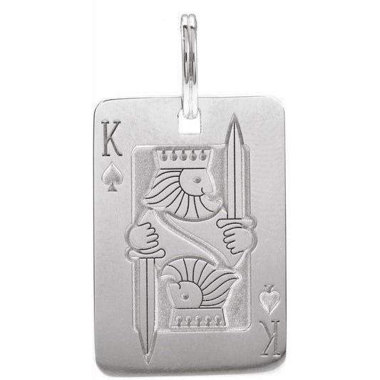 Sterling Silver Playing Card Pendant