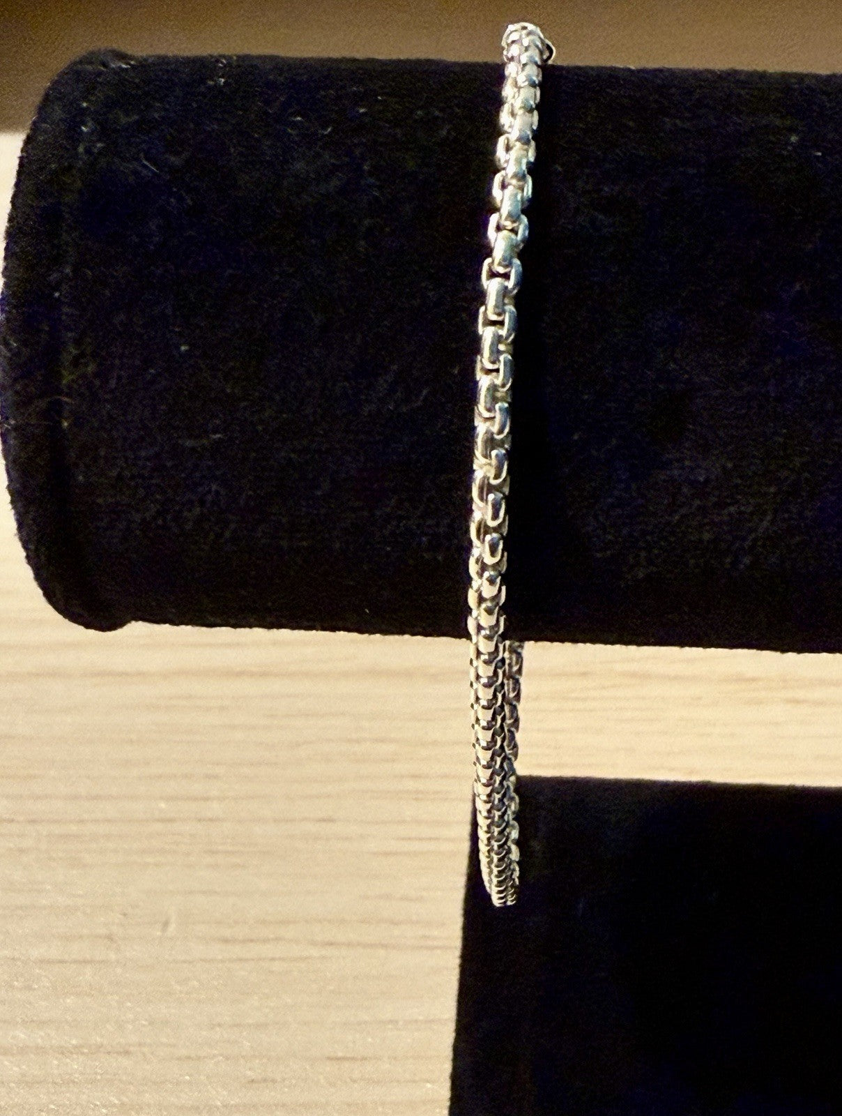Sterling Silver Rounded Box Chain Bracelet- 8” - 2.6mm