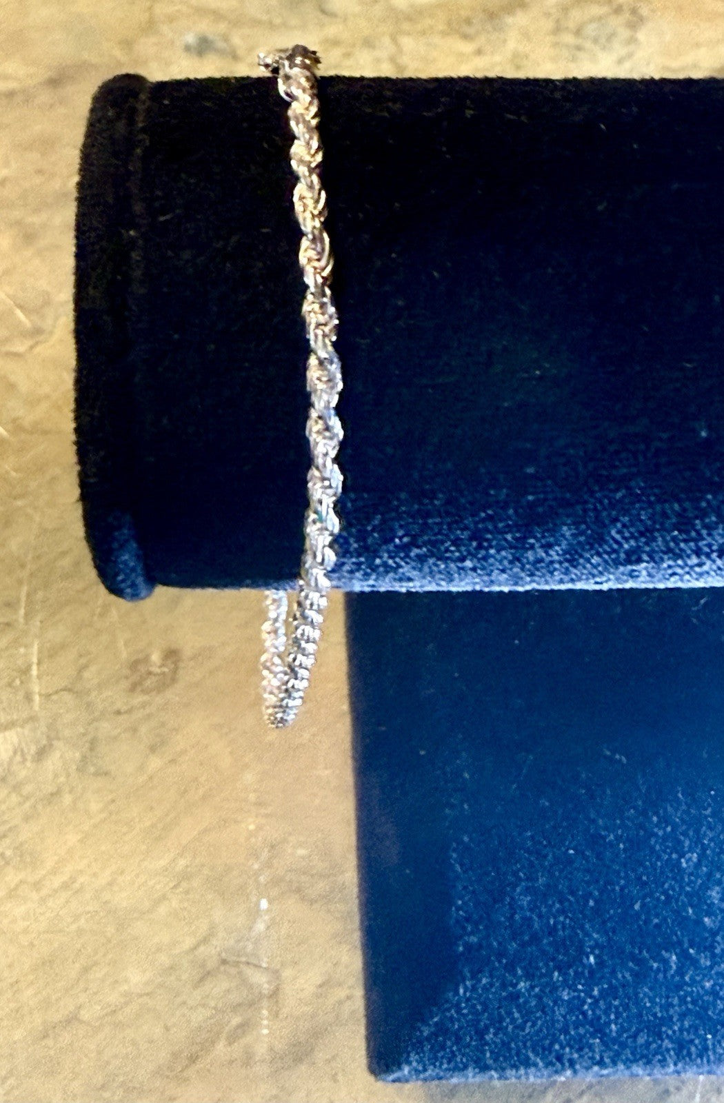 Sterling Silver Rope Bracelet- 8”