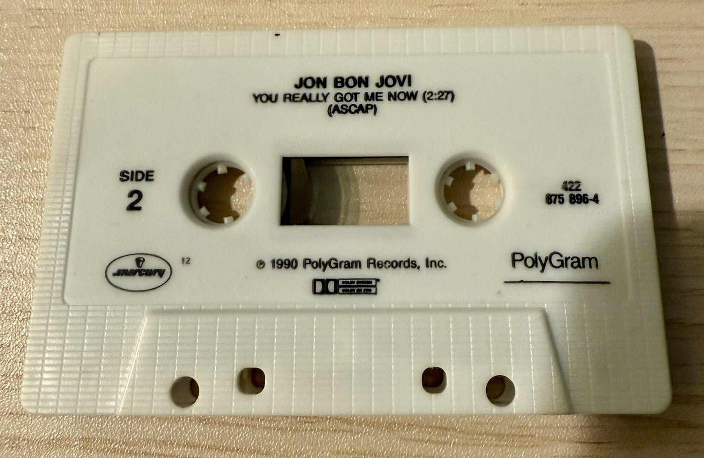 Blaze of Glory [Single] by Jon Bon Jovi (Cassette, Aug-1990, Polydor)