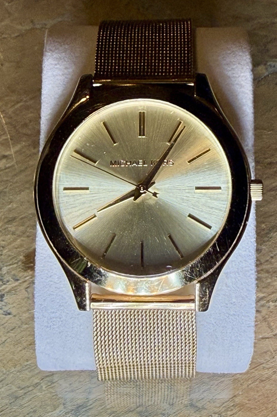 Michael Kors Slim Runway Mesh 44 mm Stainless Steel Case Women's Gold-Tone Wrist