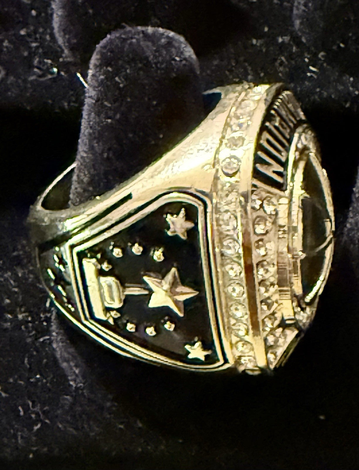 Express Medals Basketball Champion Gold Tone Ring