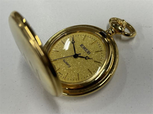 Vintage Rumors Pocket Watch Gold Color with SAM Eng the Case (Parts Only)