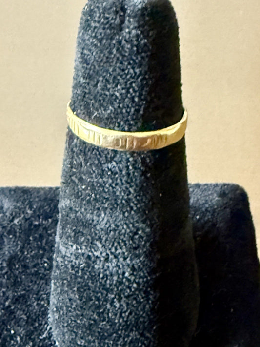 Vintage 10K Yellow Gold Band - Size 6.75 (1.6g)