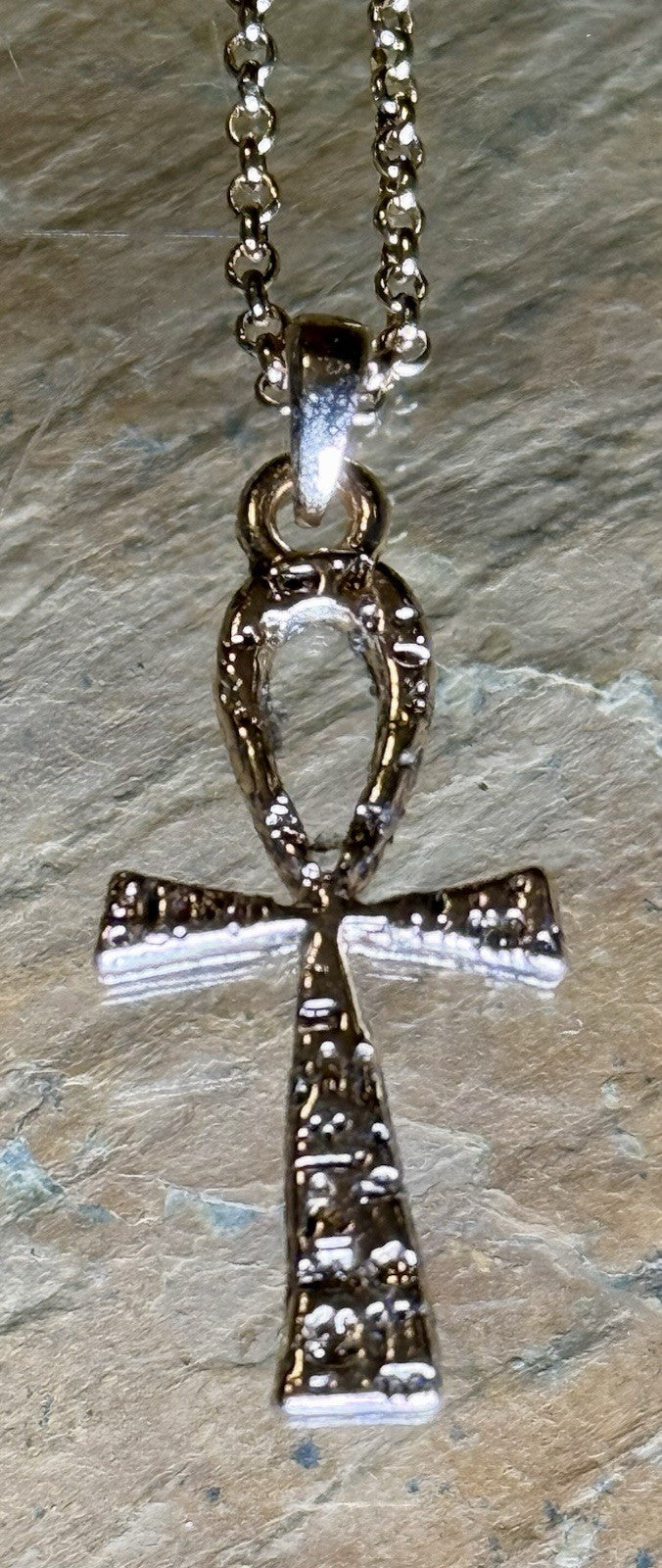 Egyptian Ankh Cross Pendant-Gold Tone