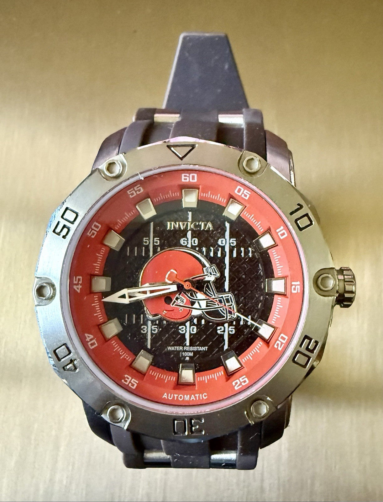 Invicta NFL Cleveland Browns Automatic Brown Dial Men's Watch Item No. 32015