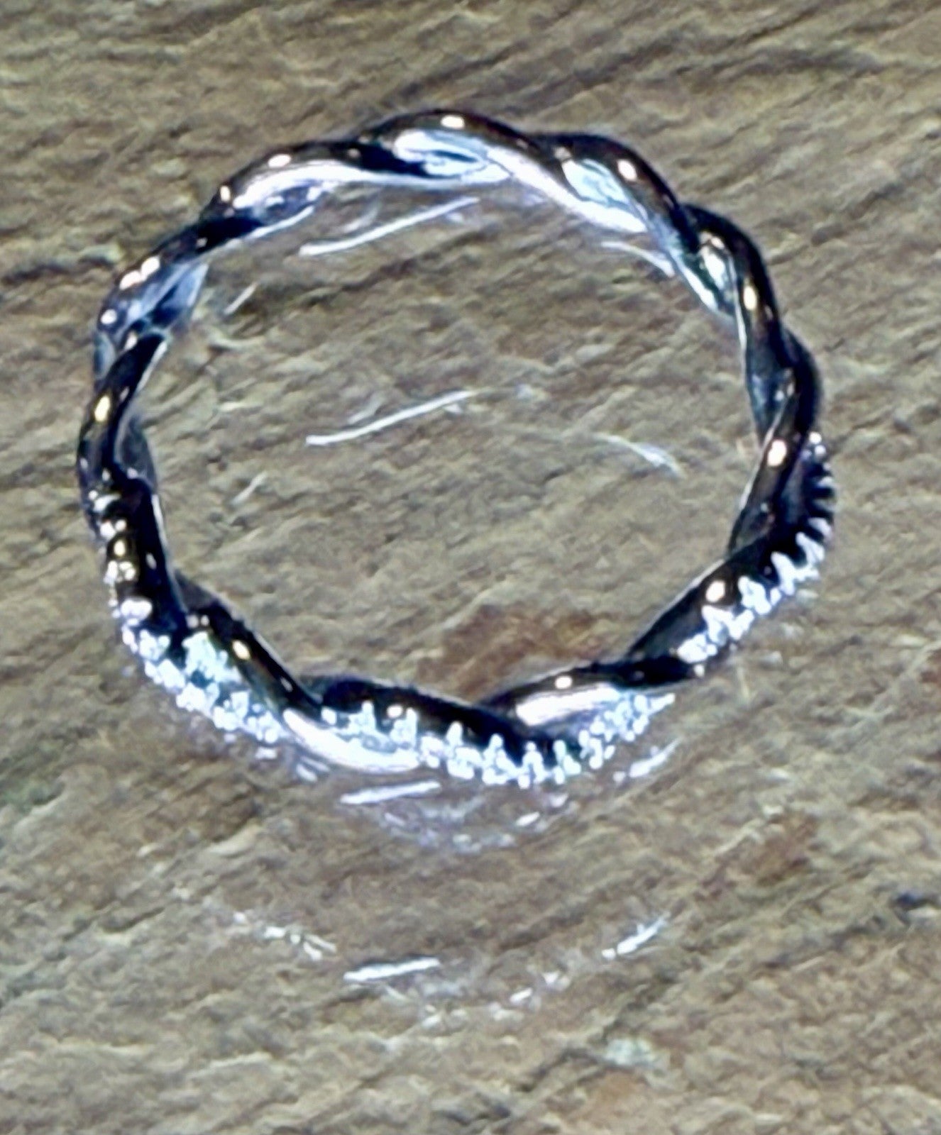 Sterling Silver Infinity Twist Band -Size 7