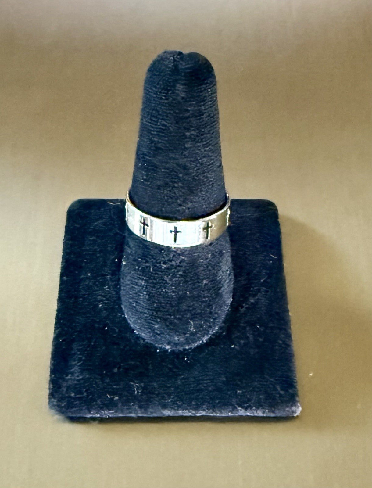 Stainless Steel Cross Ring- Size 11