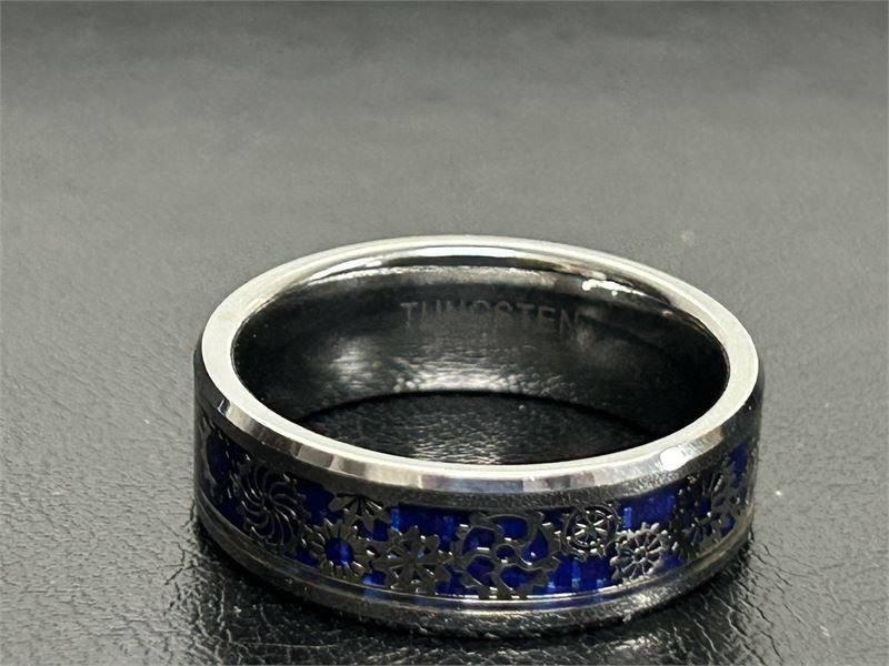Tungsten Carbide "Gear" Ring - Size 11