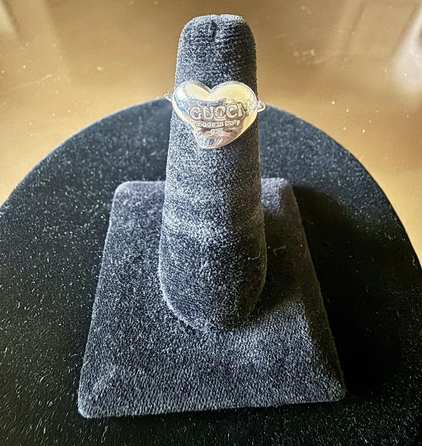 Gucci Sterling Silver Heart Ring