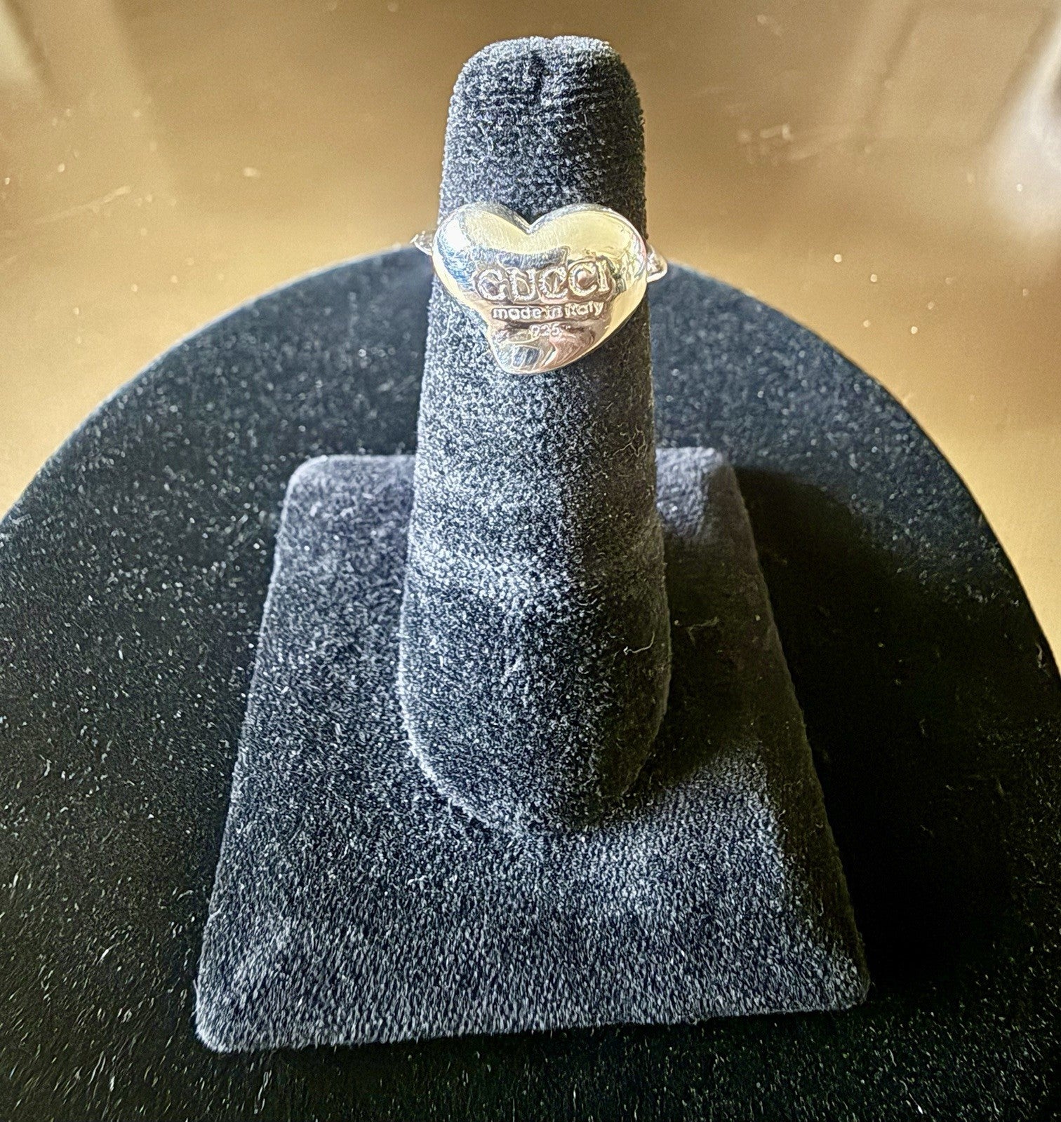 Gucci Sterling Silver Heart Ring