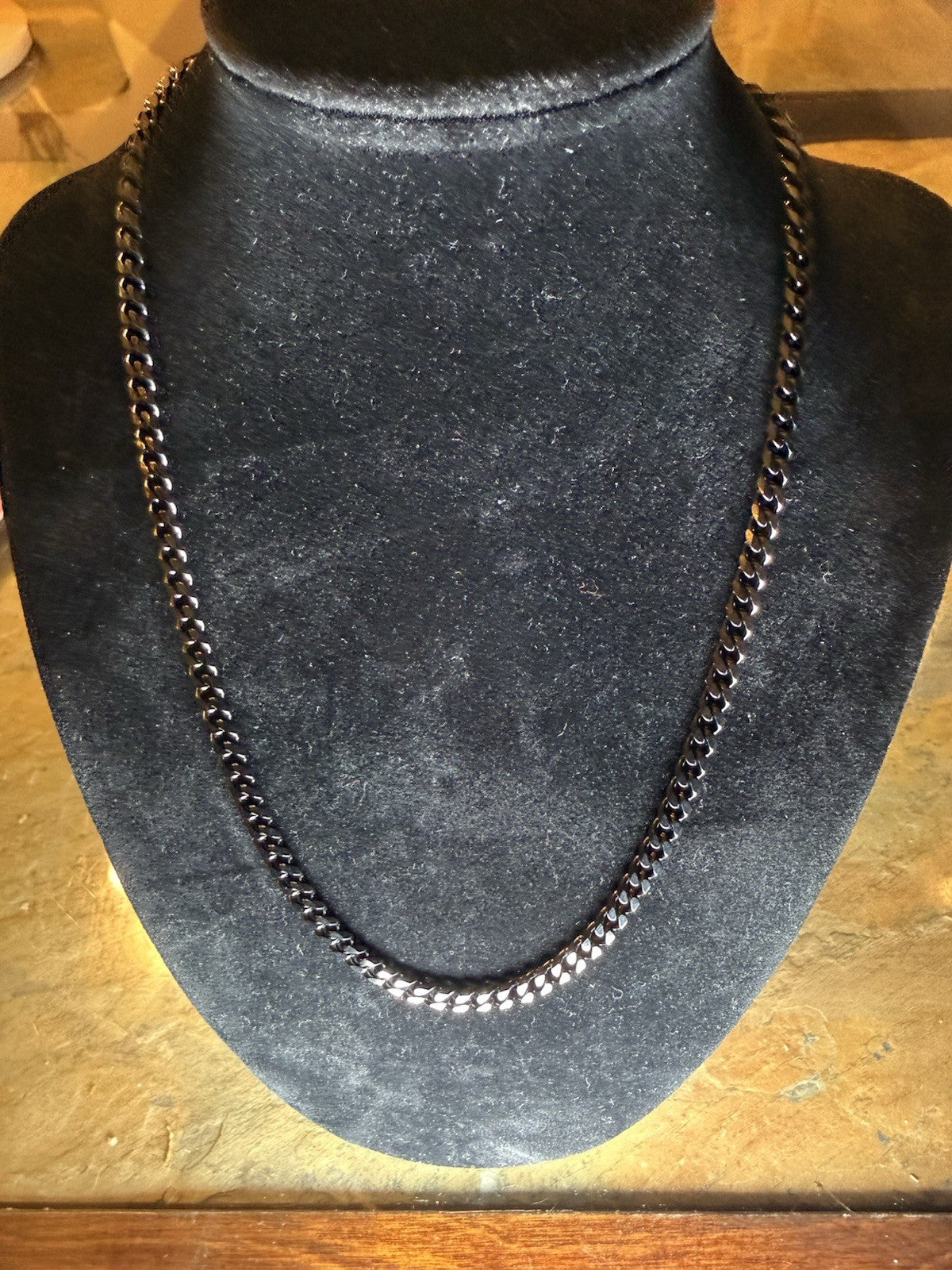 Black Stainless Steel Cuban Link Chain 