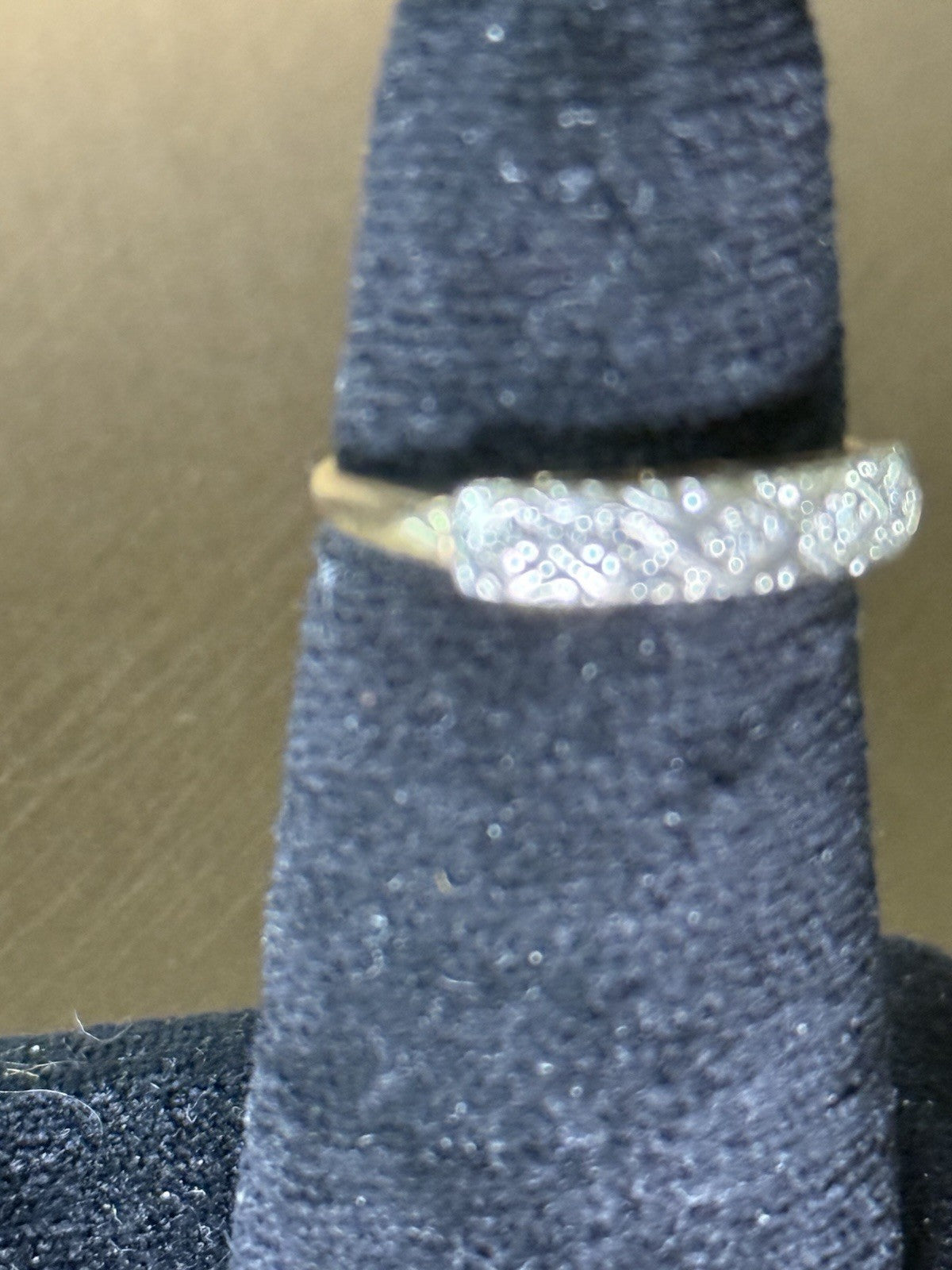 Vintage 14K Yellow and White Gold Full Diamond Eternity Band - Size 6.5 (1.63g)