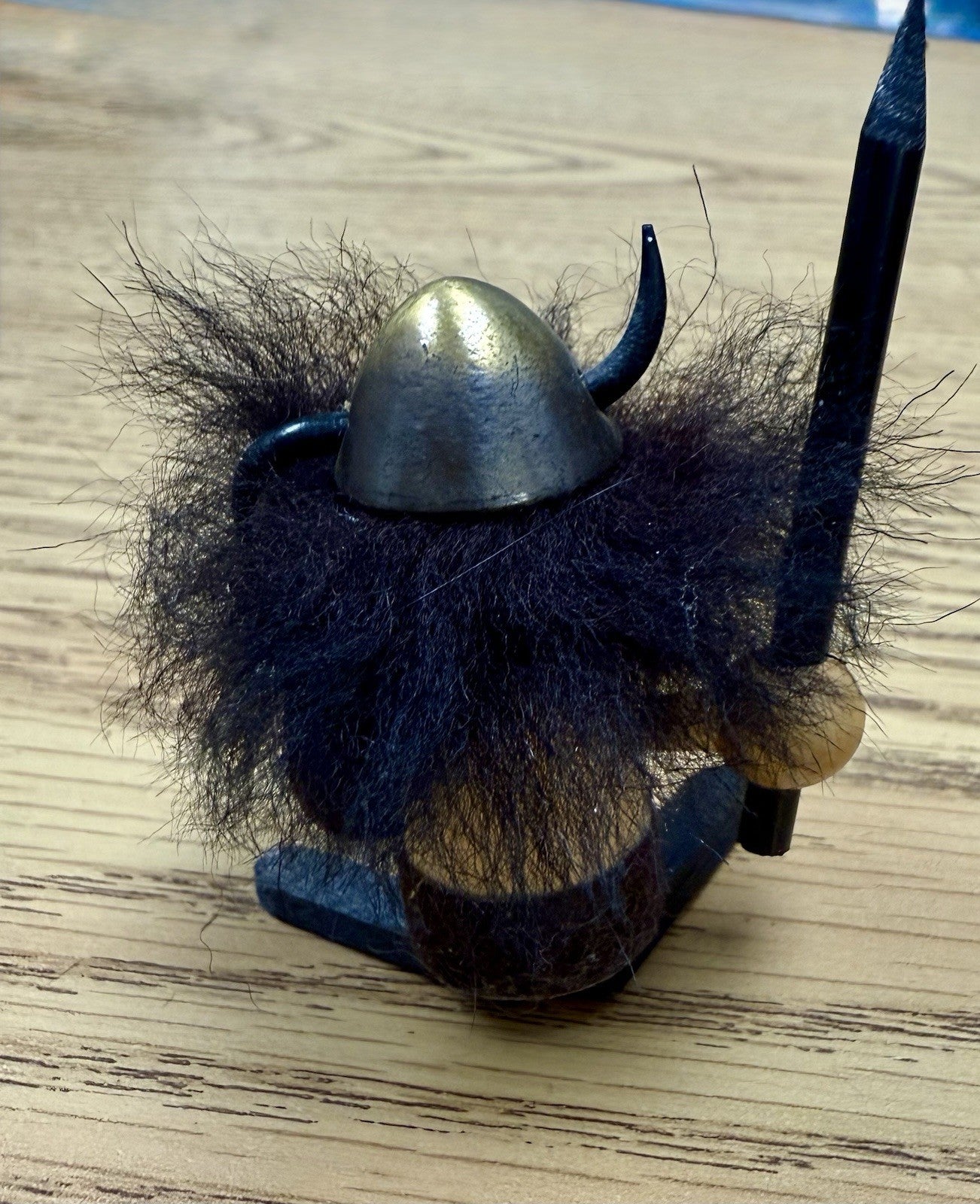 Vintage Mid-Century Danish wooden Viking figure, from the 1960s